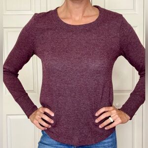 Nine West Burgundy Long Sleeve Top
